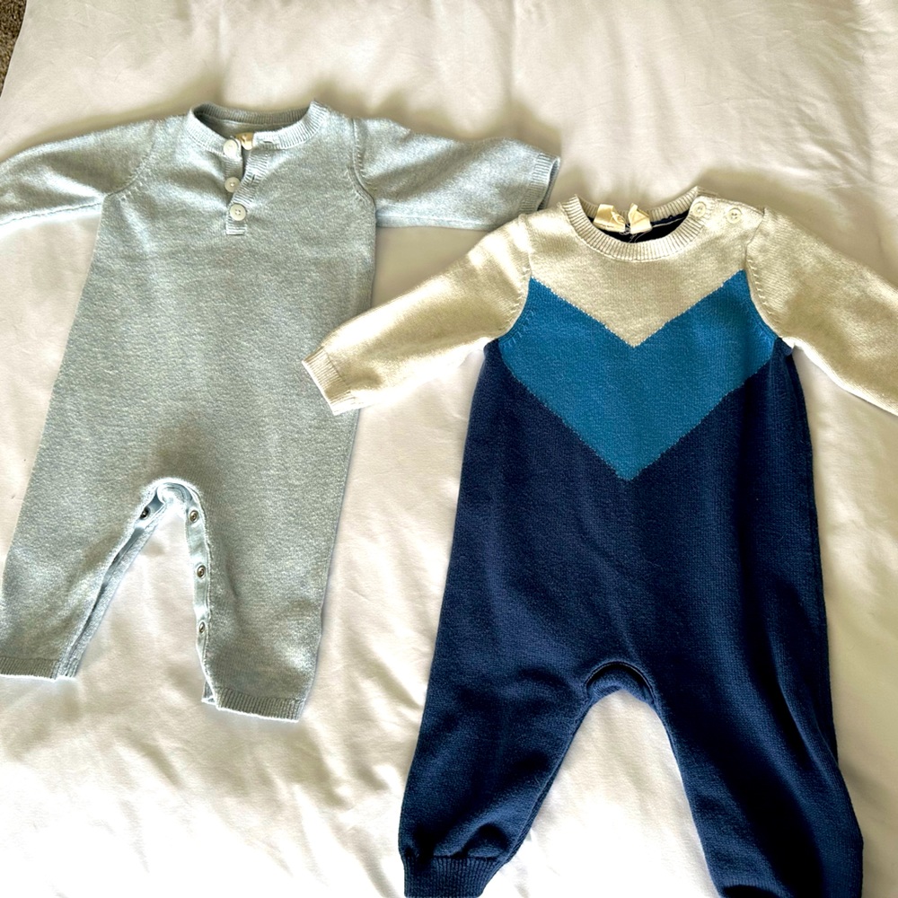 Two gap sweater onesies 3-6m